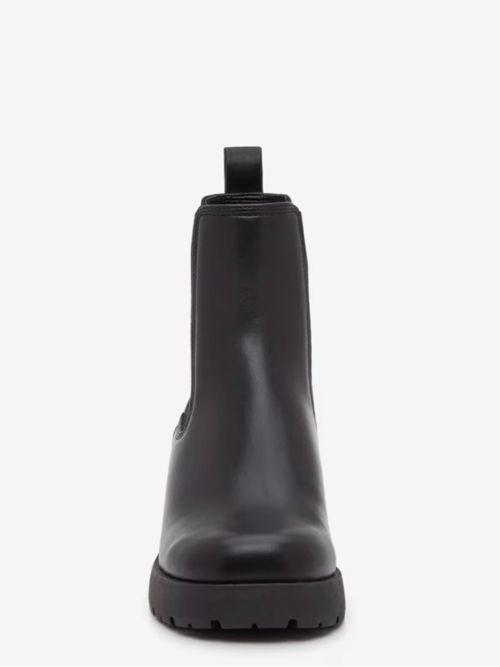 Steve Madden Bronte Chunky Chelsea Boots Black Lug Sole Size 8.5 Trendy Minimal - Picture 2 of 5